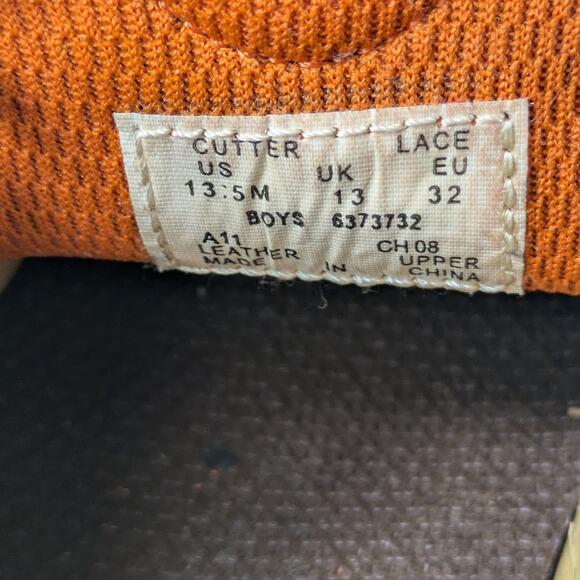 Sperry Boy 13.5 Boat Shoes Brown Leather Top Sider Cutter Lace Up Loafer Uniform - Picture 13 of 15